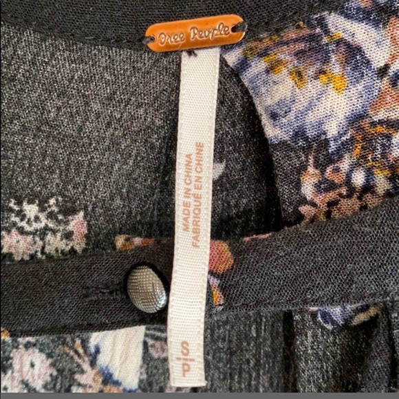 FREE PEOPLE “TREE SWING” BLACK BOHO TUNIC DRESS - Picture 6 of 8